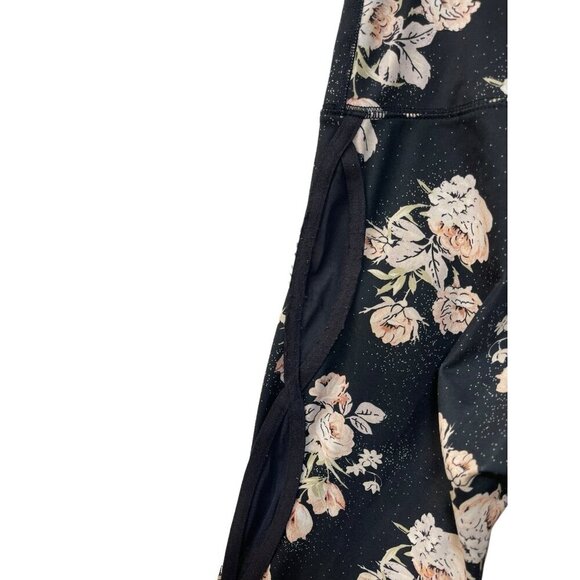 FP Movement Free People LIZA Black Floral Leggings Sz Small - Picture 10 of 12